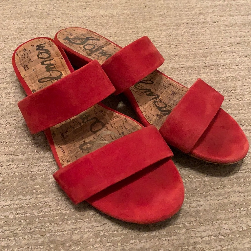 Sam Edelman Suede slide on sandals women’s Sz 12